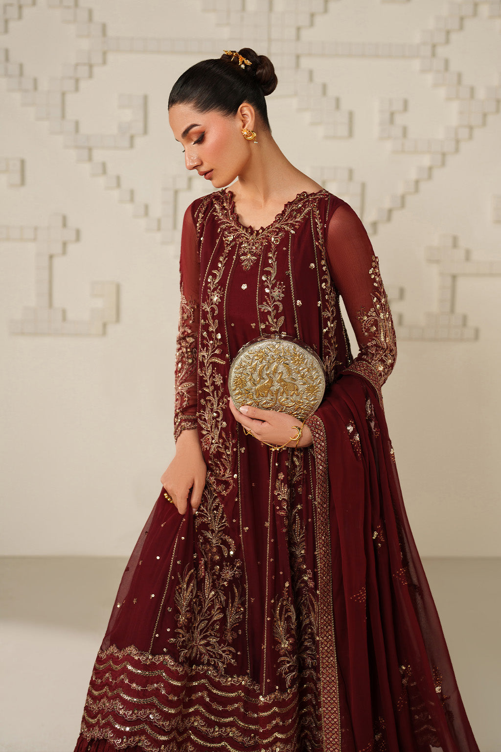 Iznik - Ue-622 Embroidered Chiffon