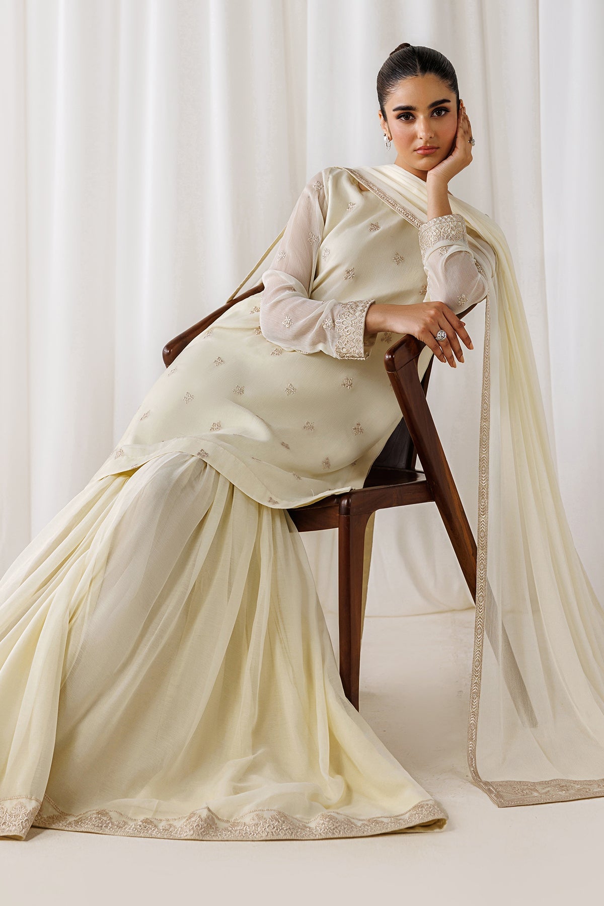 Baroque - Plain Chiffon Dupatta-111