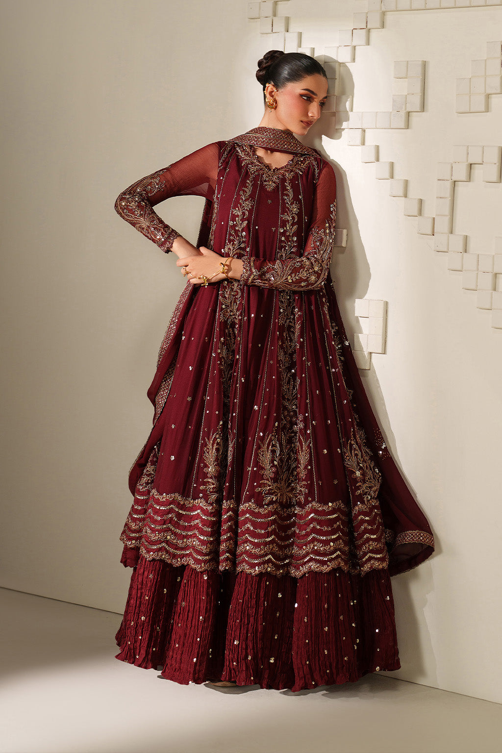Iznik - Ue-622 Embroidered Chiffon