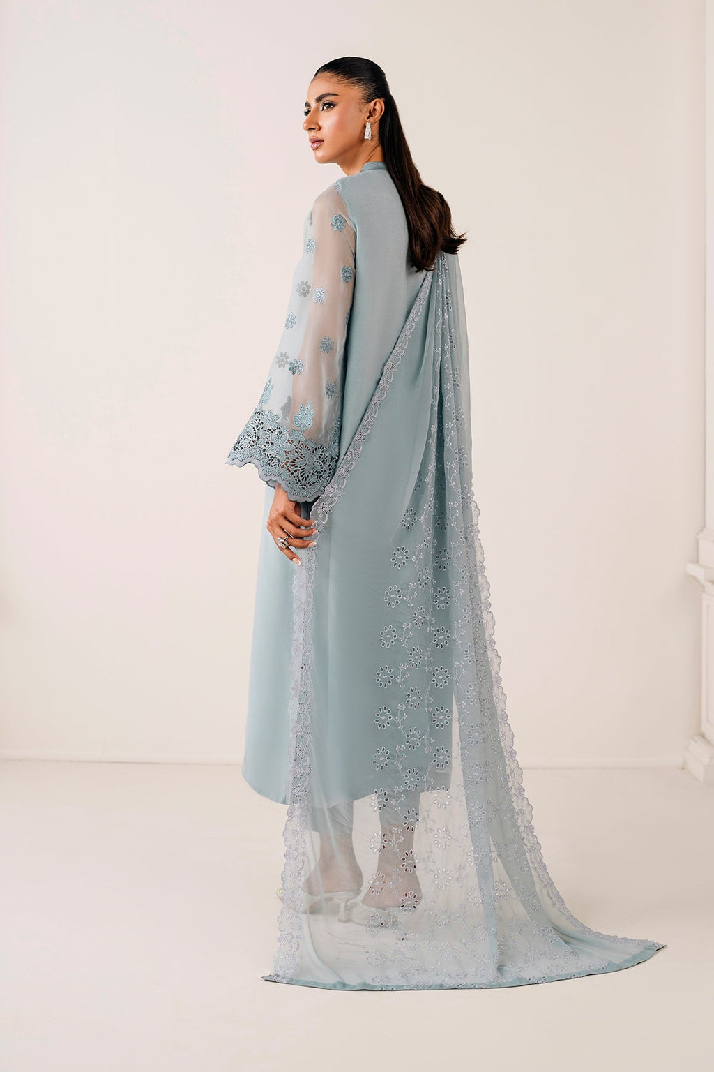 Baroque - Embroidered Chiffon Dupatta 75