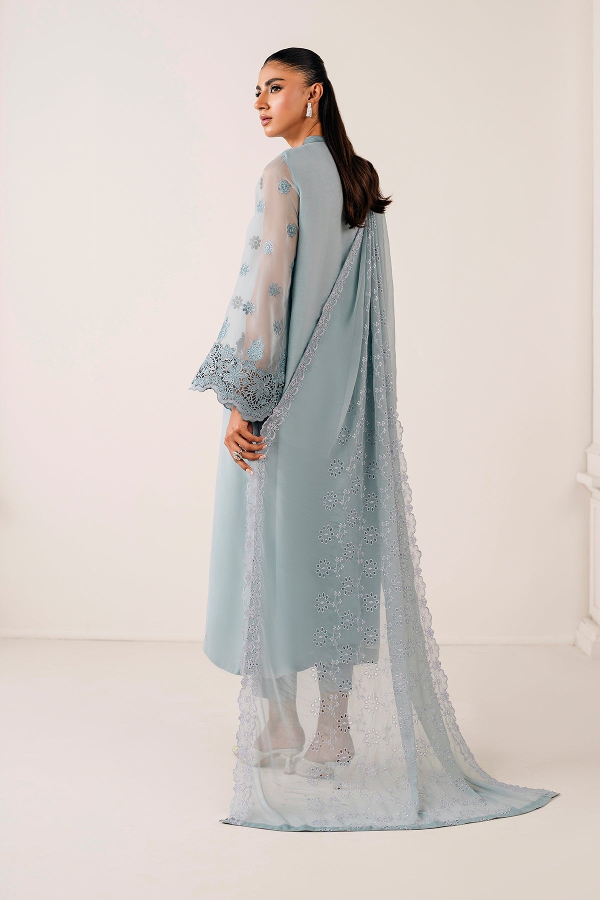 Baroque - Embroidered Chiffon Dupatta 75