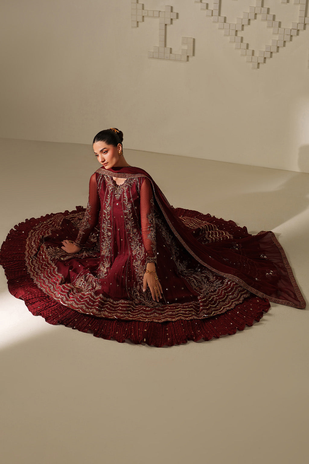 Iznik - Ue-622 Embroidered Chiffon