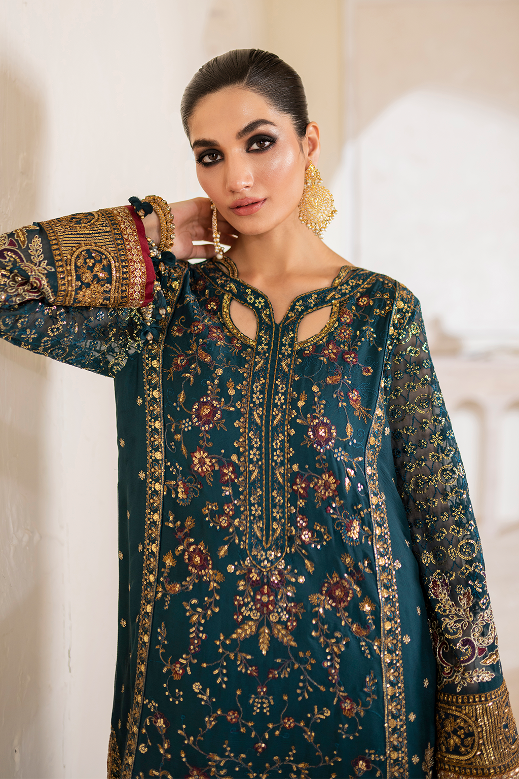 Iznik - Cc-46 Embroidered Chiffon