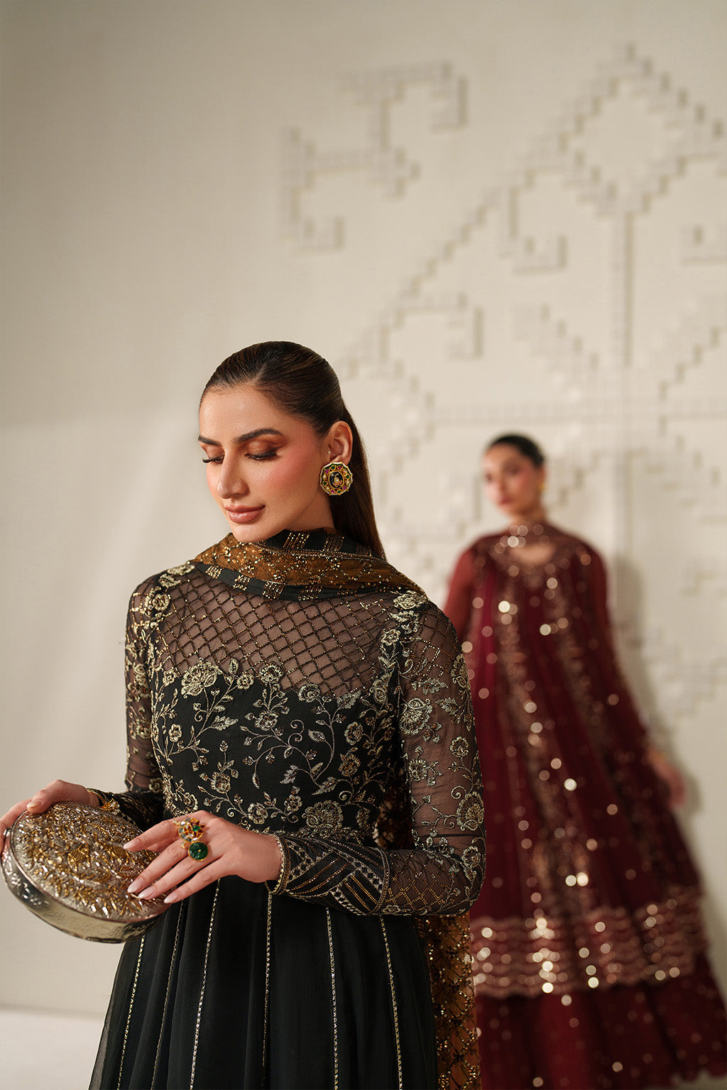 Iznik - Ue-622 Embroidered Chiffon