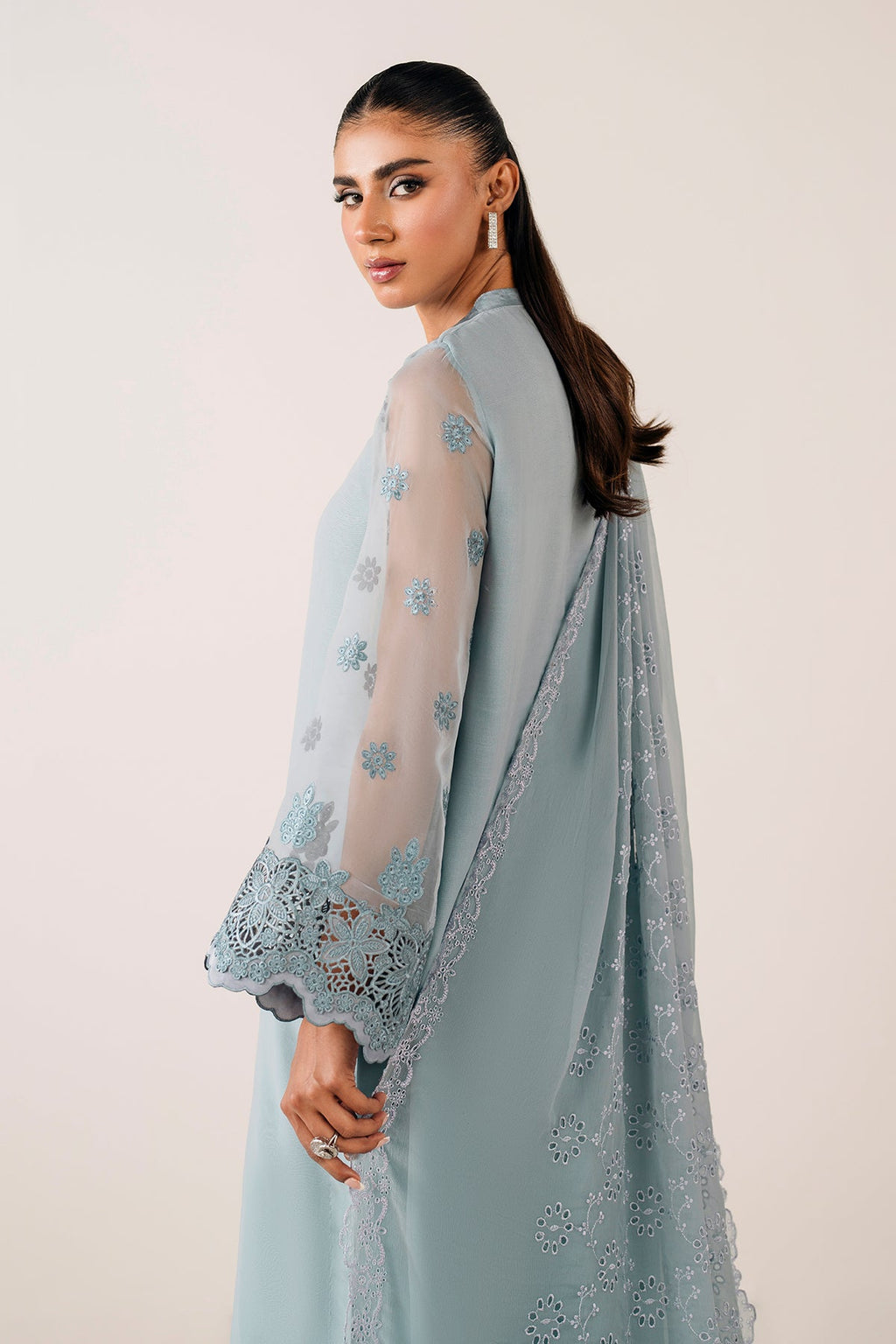 Baroque - Embroidered Chiffon Dupatta 75
