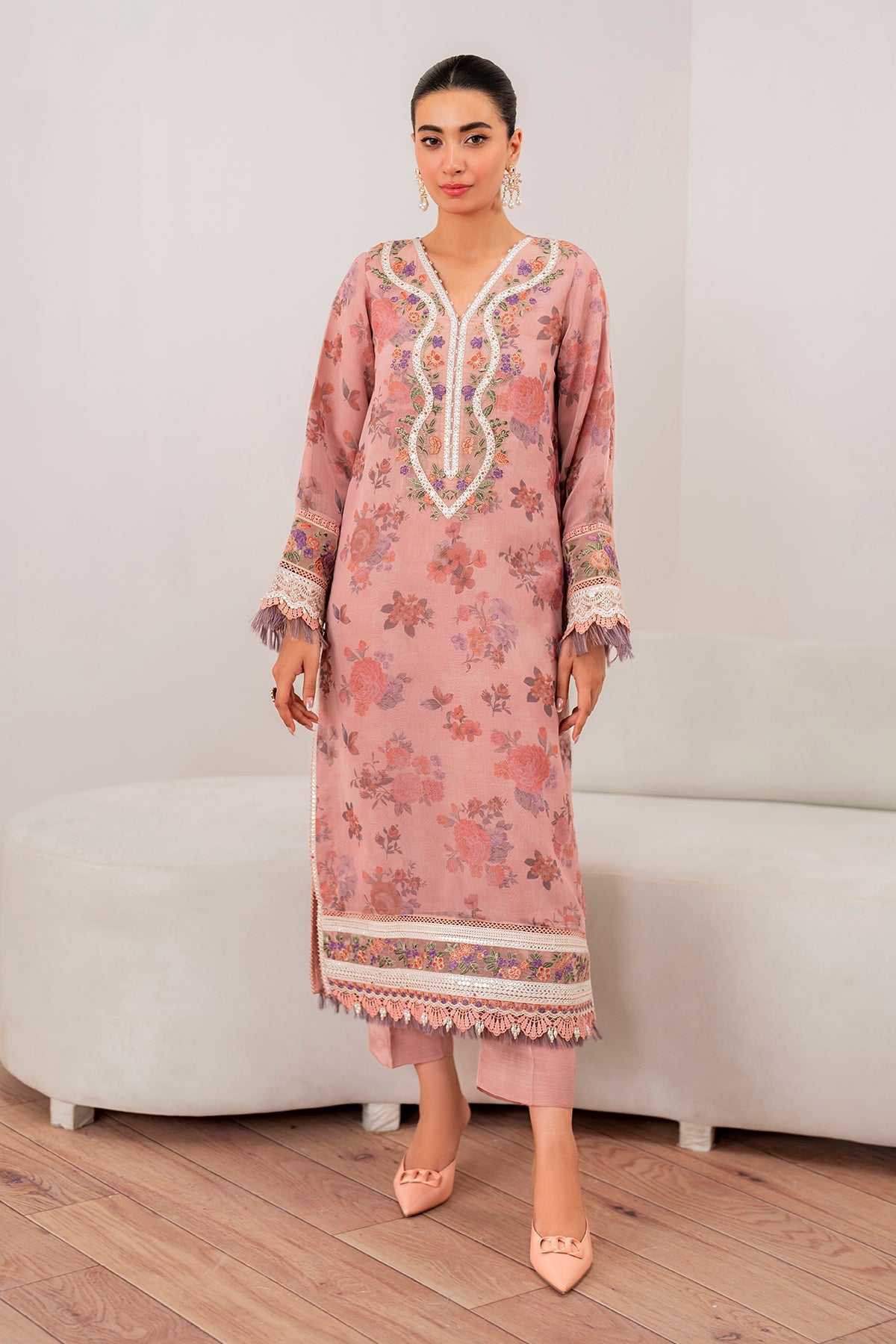 Baroque - Embroidered Chiffon UF-705