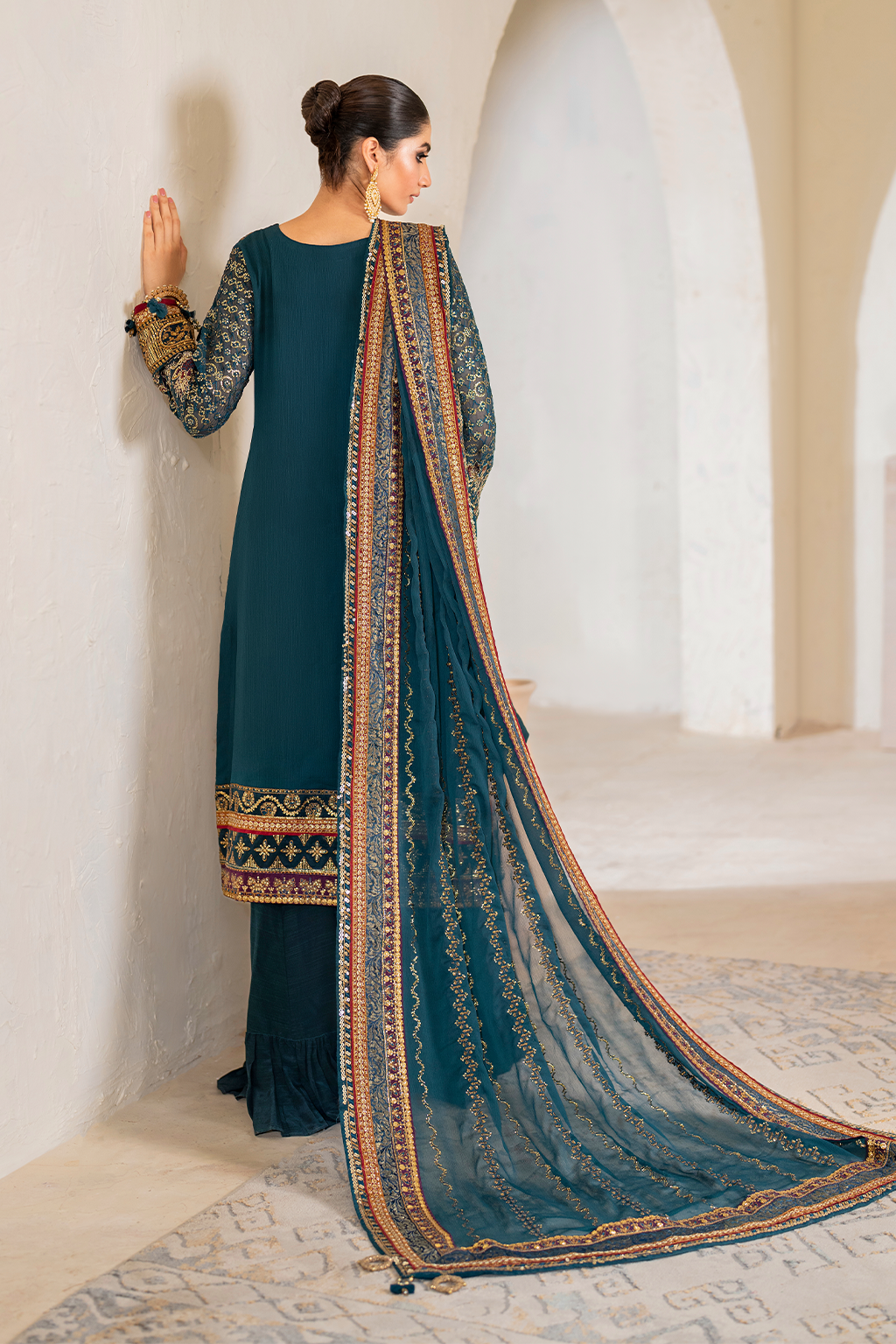 Iznik - Cc-46 Embroidered Chiffon