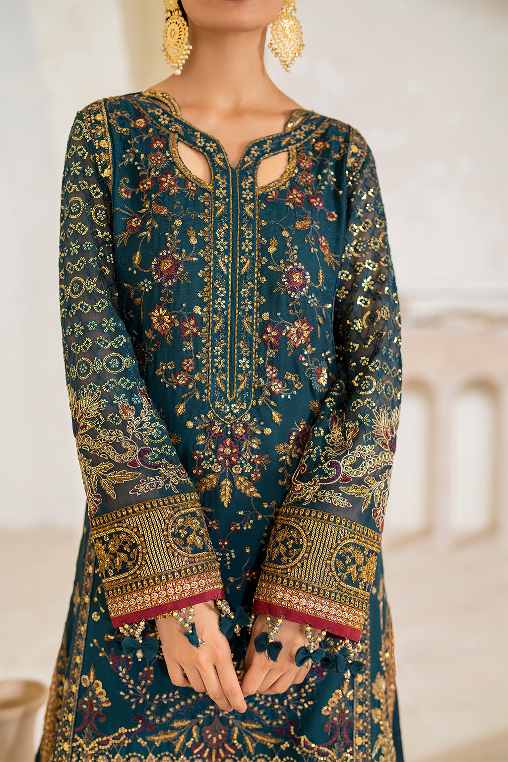 Iznik - Cc-46 Embroidered Chiffon