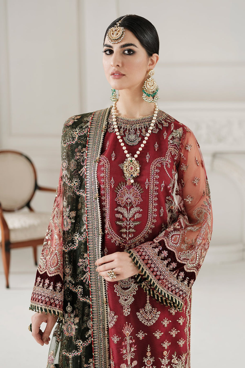 Baroque - Embroidered Net Ch10-07 Stitched