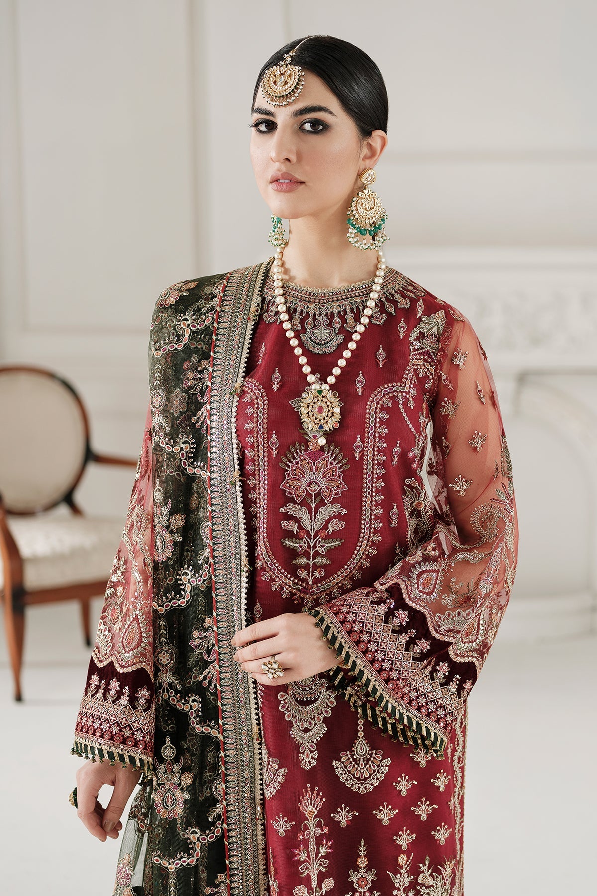 Baroque - Embroidered Net Ch10-07 Stitched