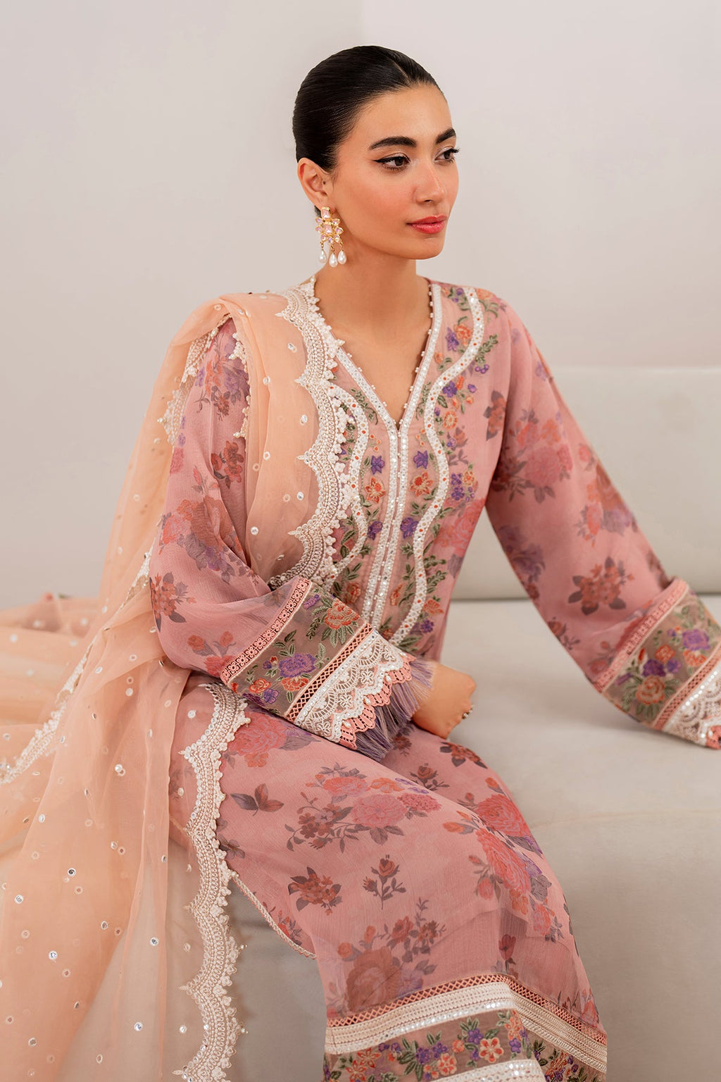 Baroque - Embroidered Chiffon UF-705