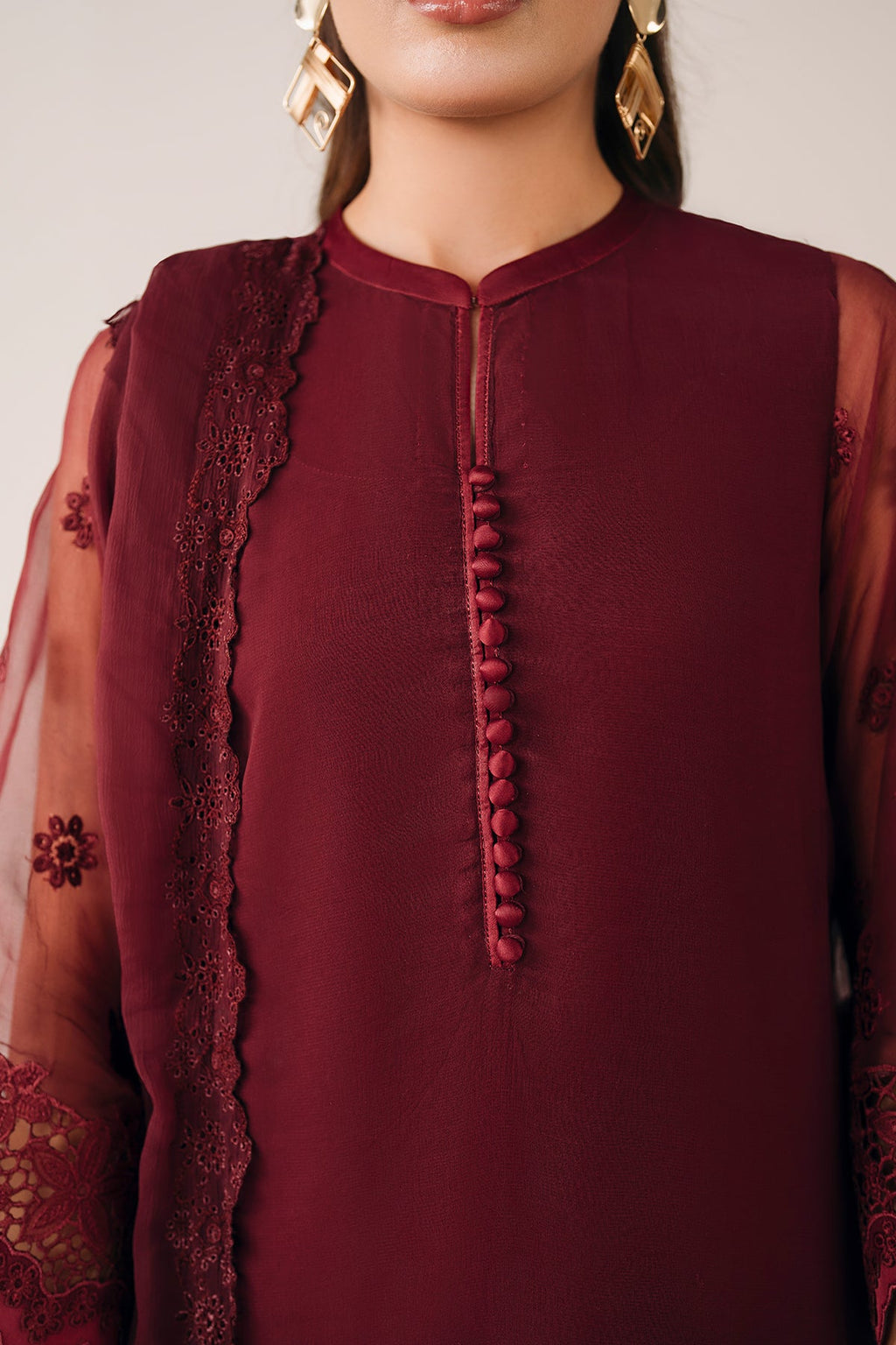 Baroque - Embroidered Chiffon Dupatta 76