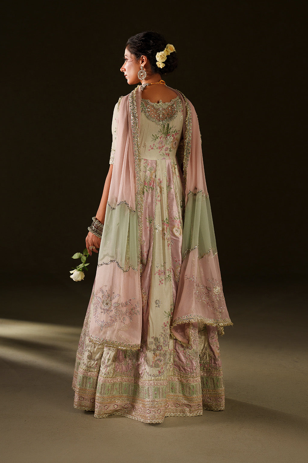 Iznik - Iv-77  Embroidered Velvet