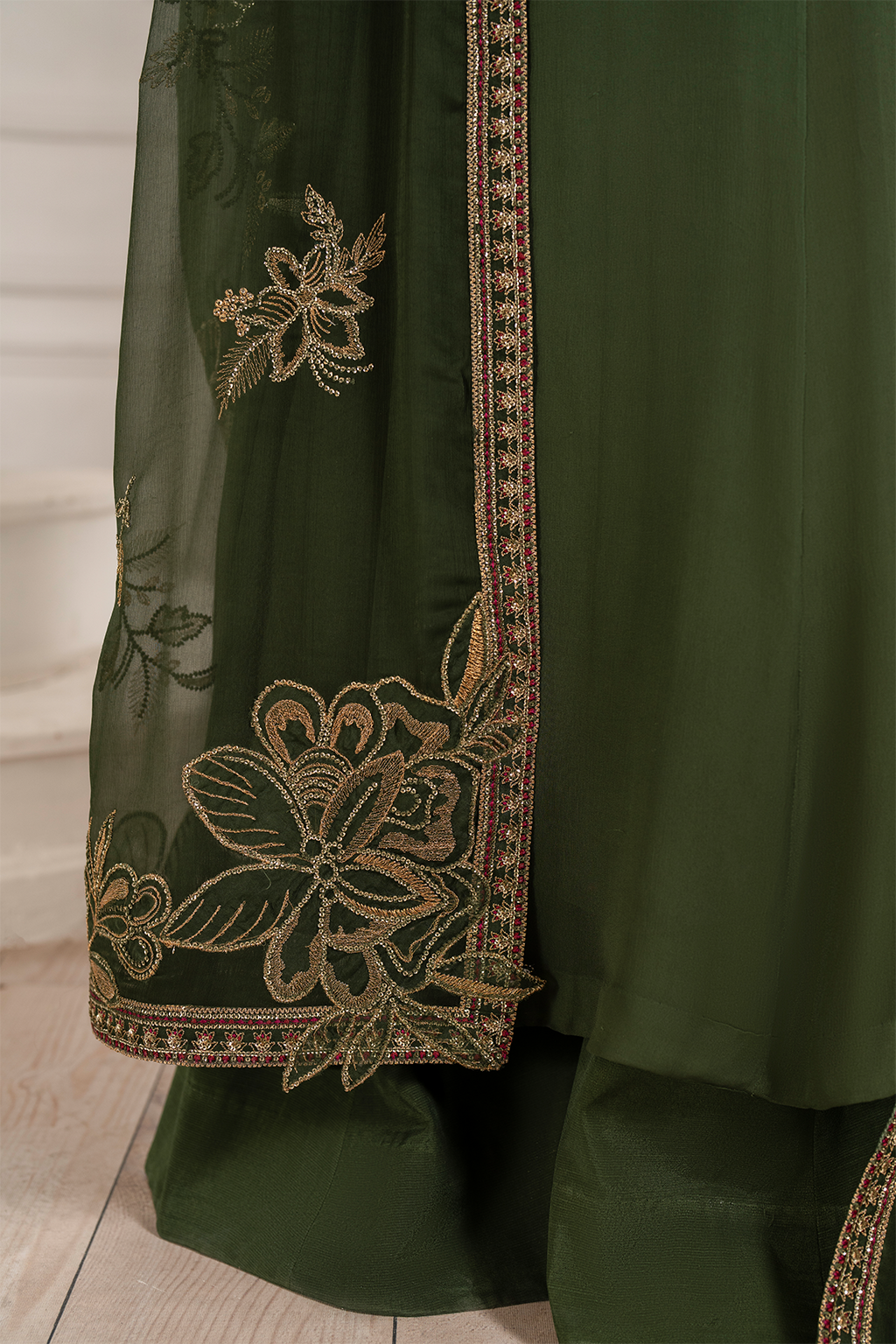 Iznik - Ue-416 Embroidered Chiffon