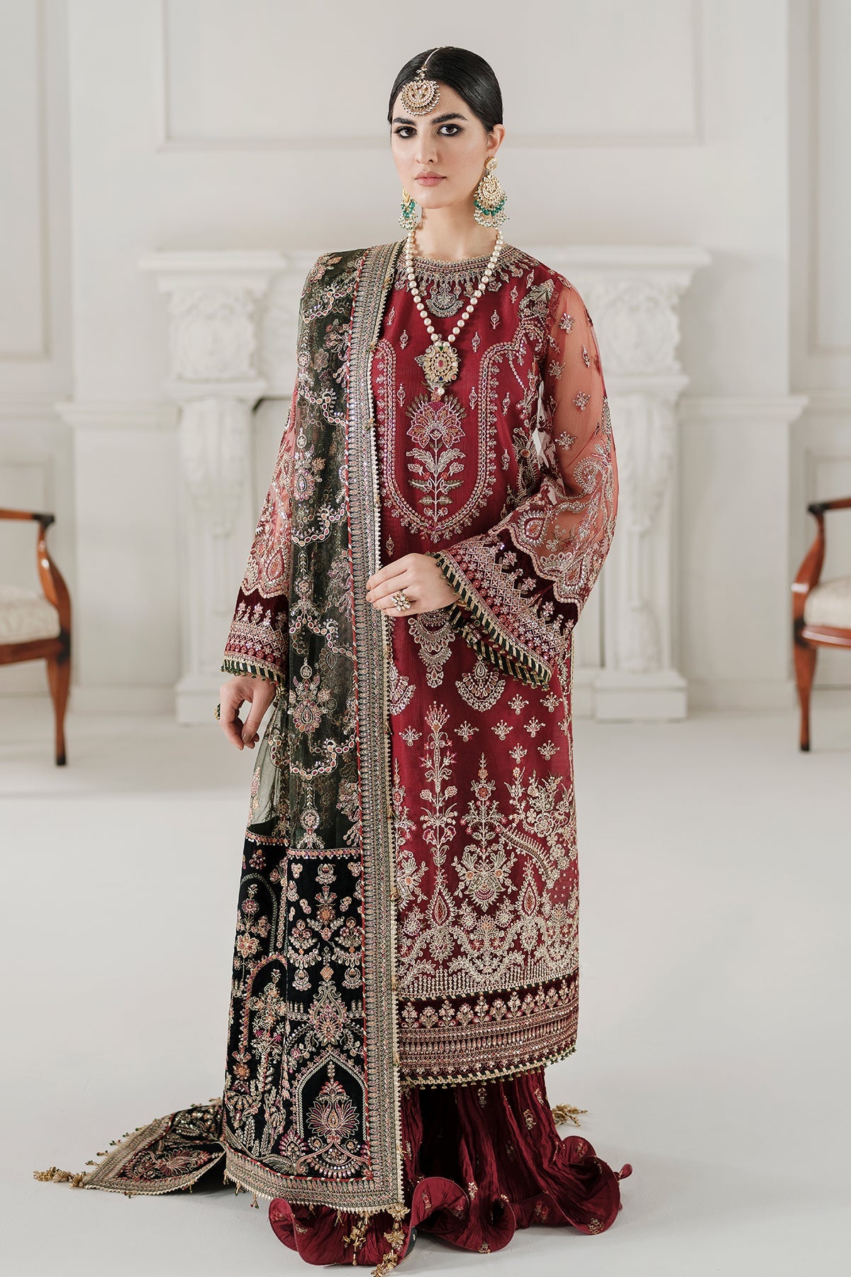 Baroque - Embroidered Net Ch10-07 Stitched
