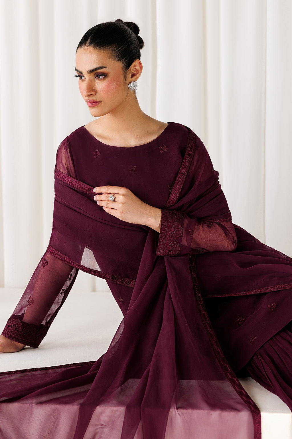 Baroque - Embroidered Chiffon En-1312