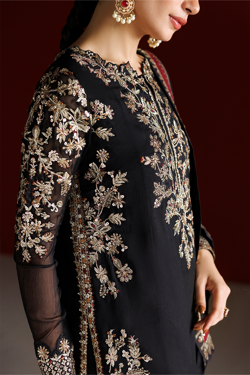 Iznik - Cc-107 Embroidered Chiffon