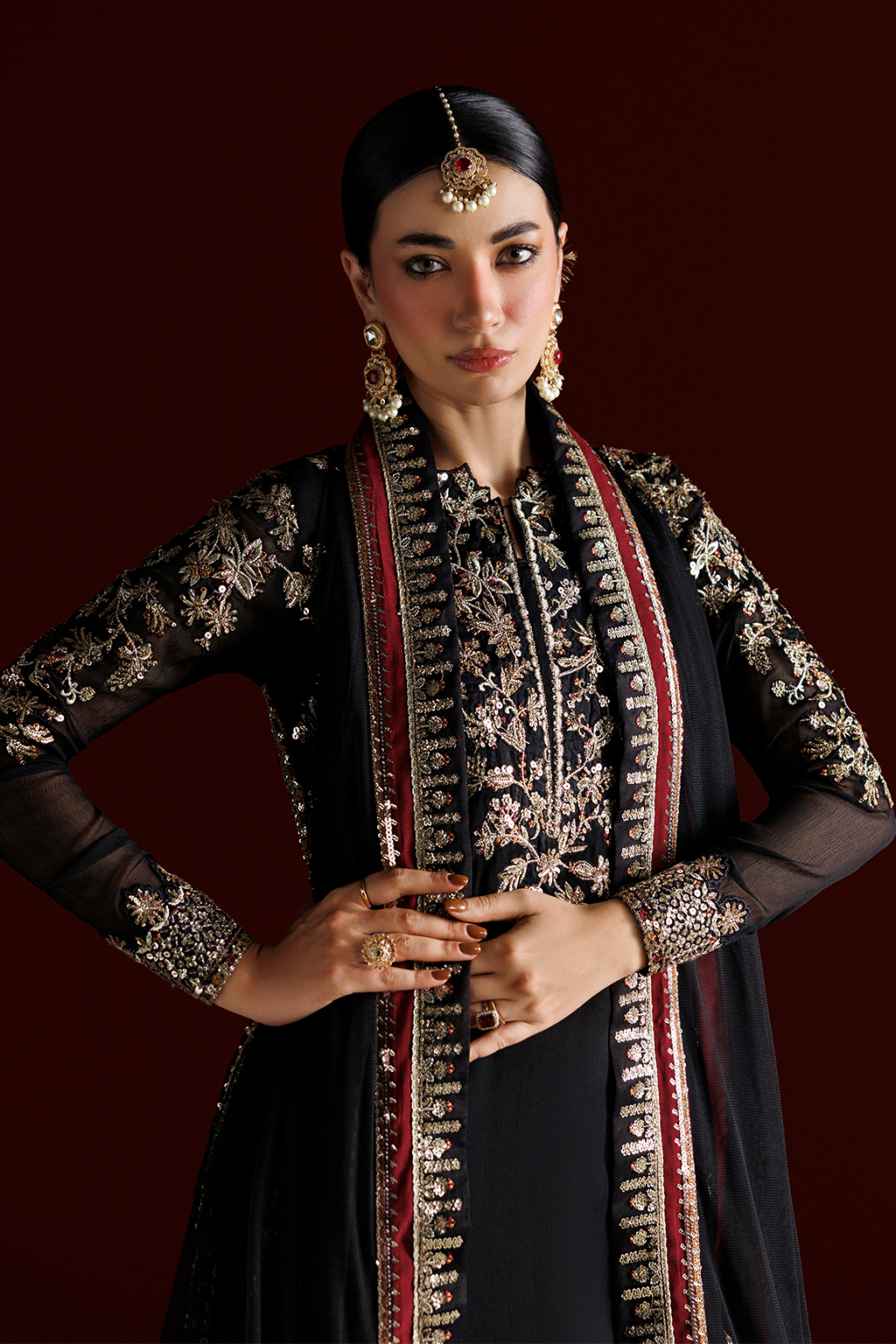 Iznik - Cc-107 Embroidered Chiffon