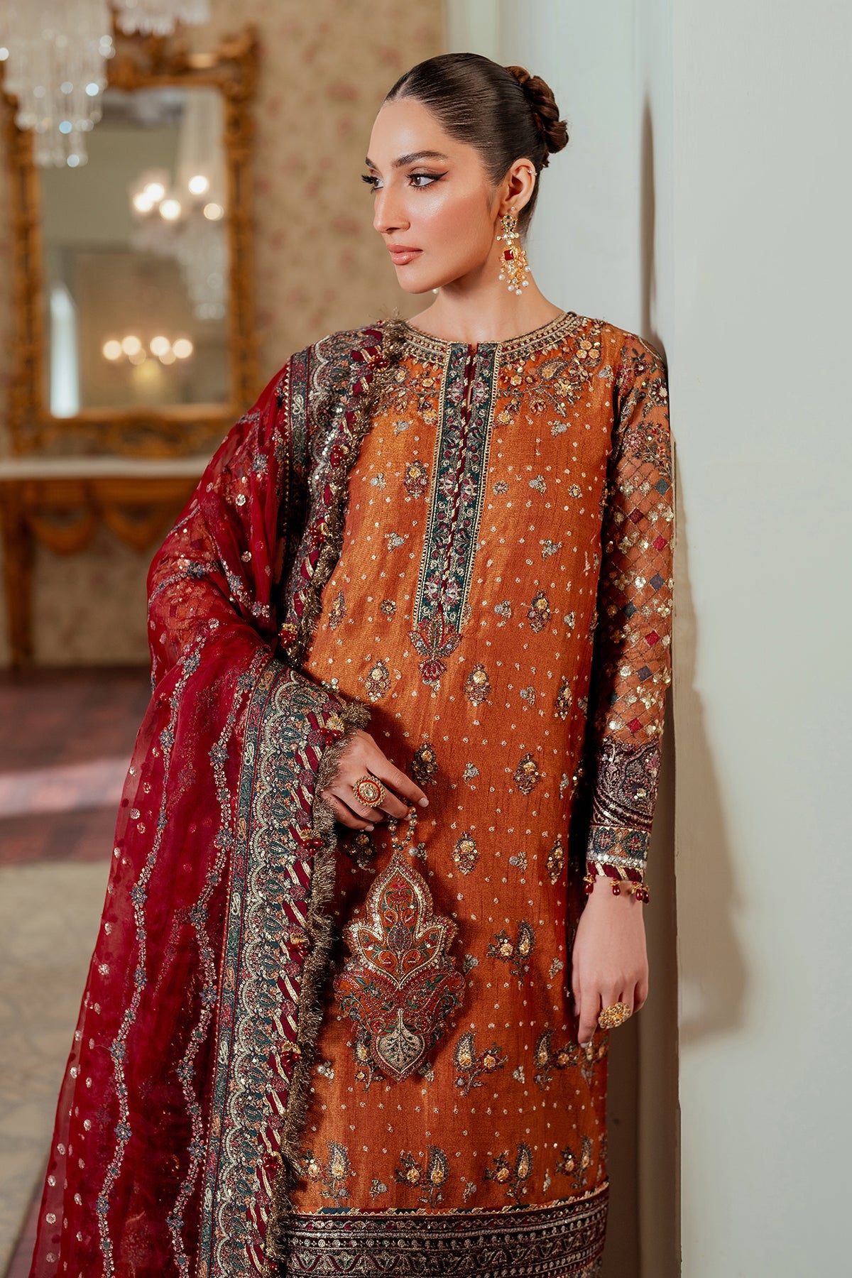 Baroque - Embroidered Net Ch13-01 Stitched