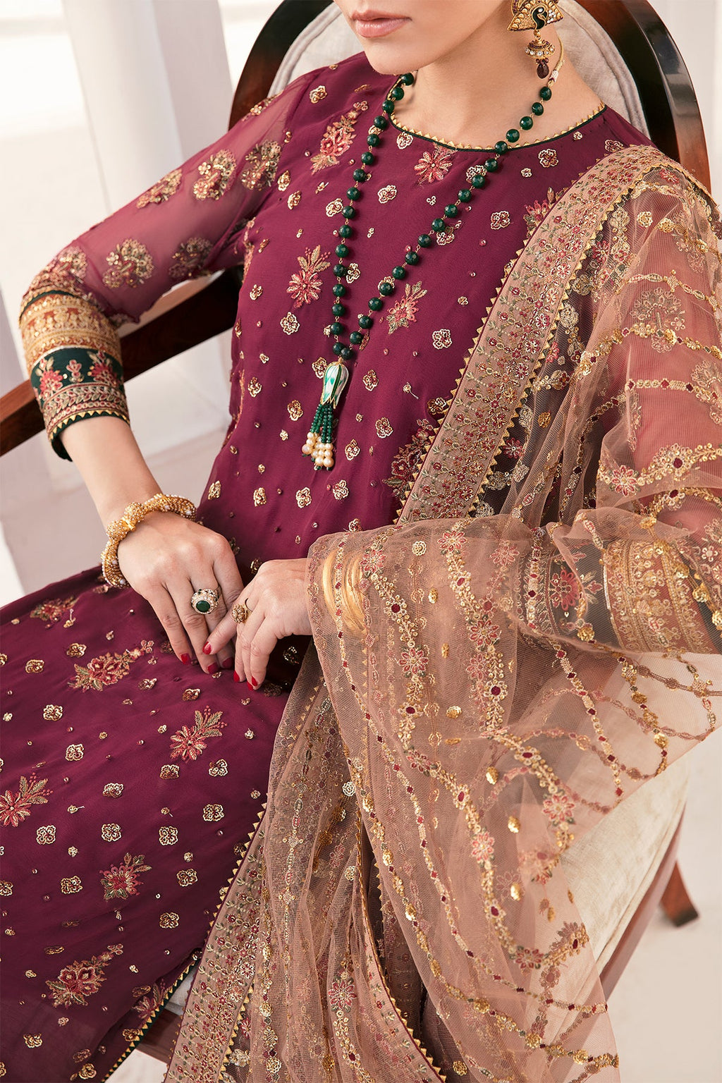 Baroque - Embroidered Chiffon Ch11-02 Stitched