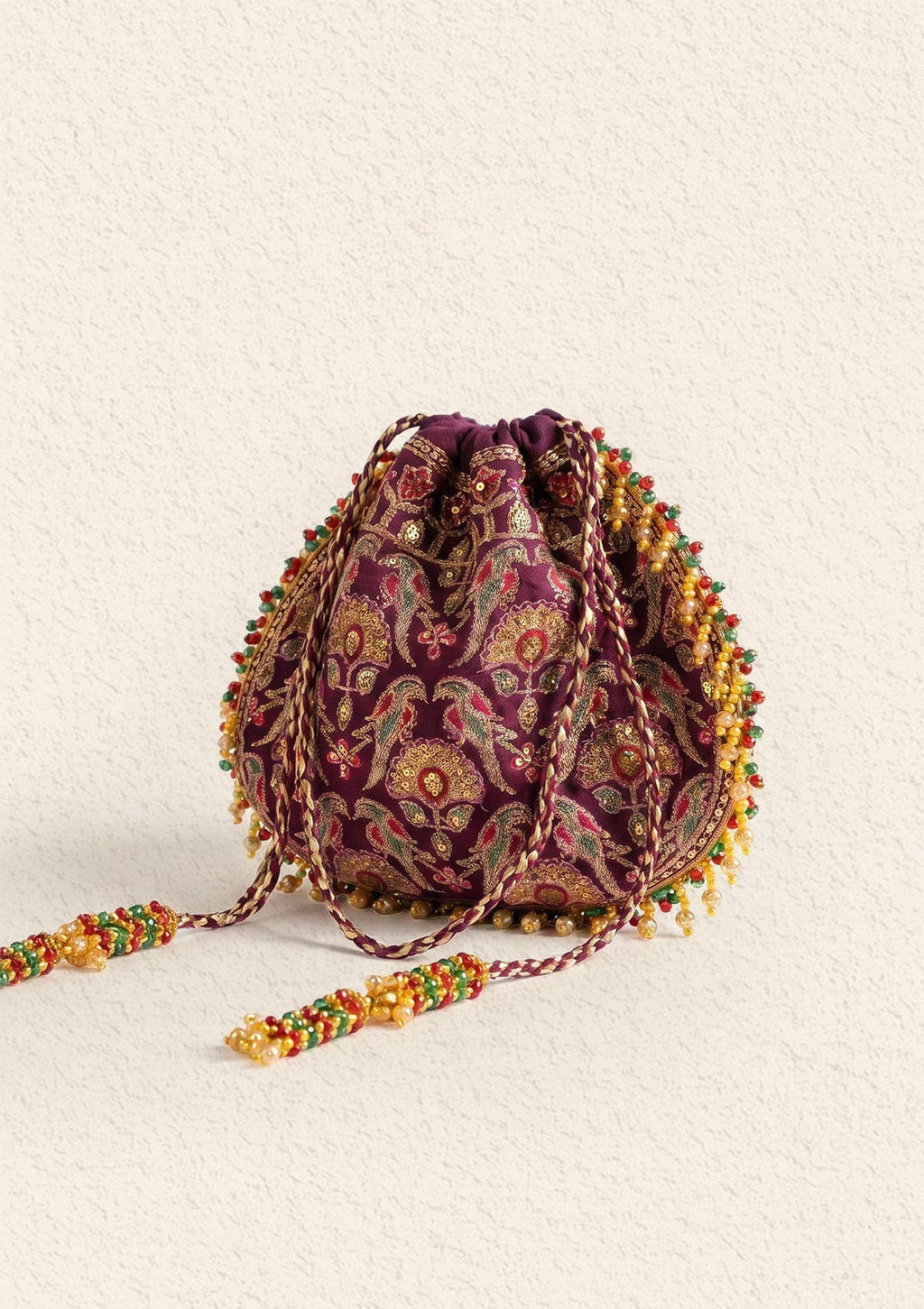 Aik Atelier - Potli - Purple Silk Sea25
