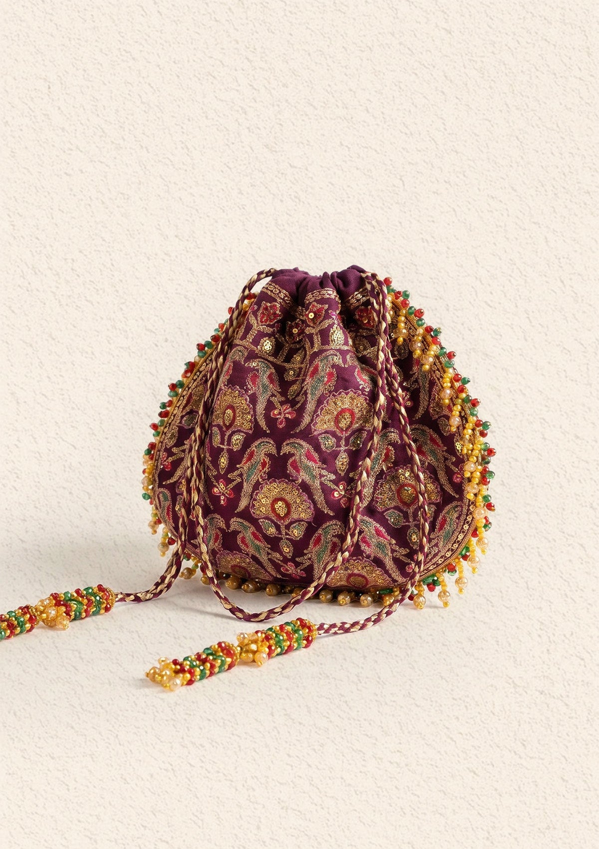 Aik Atelier - Potli - Purple Silk Sea25