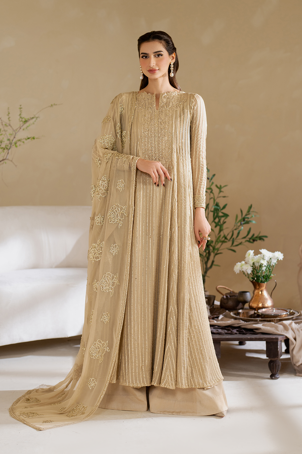 Iznik - Cc-58 Embroidered Chiffon