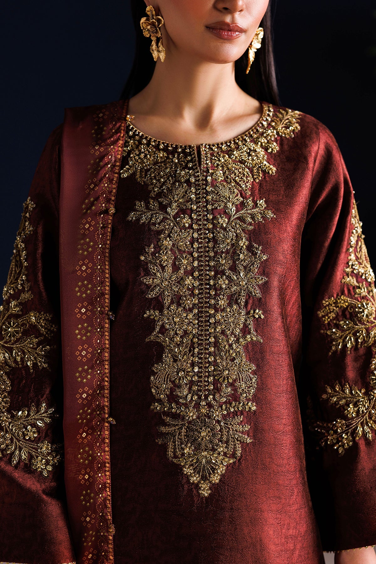 Baroque - Embroidered Sheesha Silk PR-1313