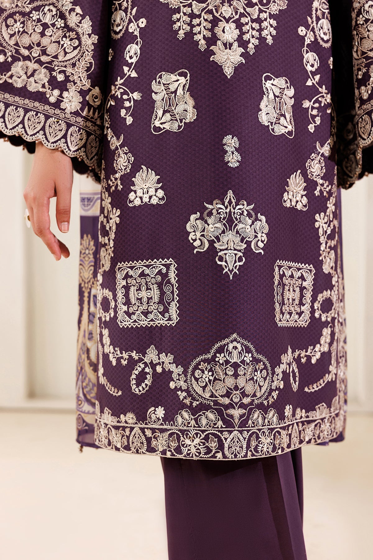 Baroque - Embroidered Self Jacquard UF-4479