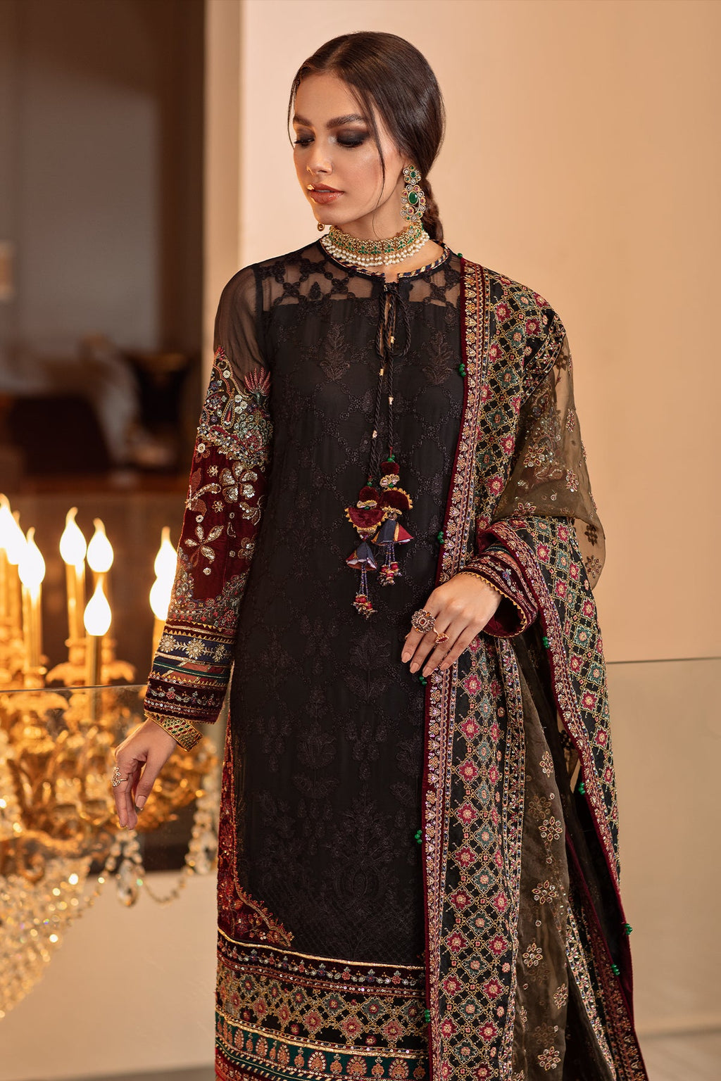 Baroque - Embroidered Chiffon Ch09-04 Unstitched