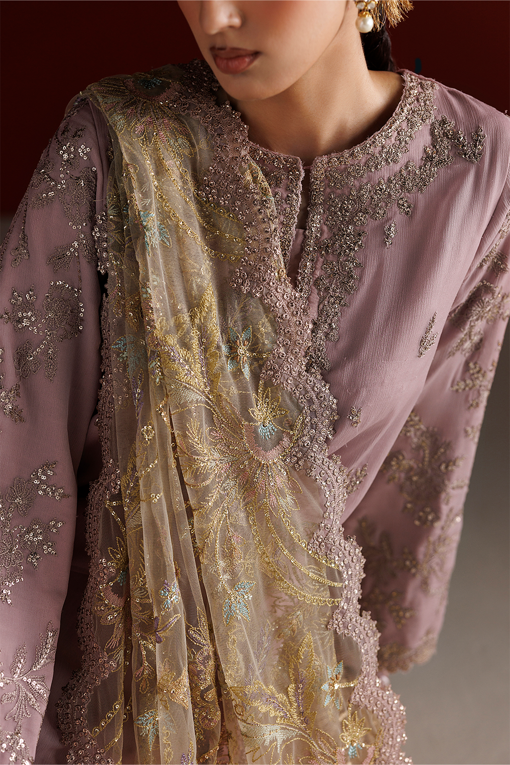 Iznik - Cc-106 Embroidered Chiffon