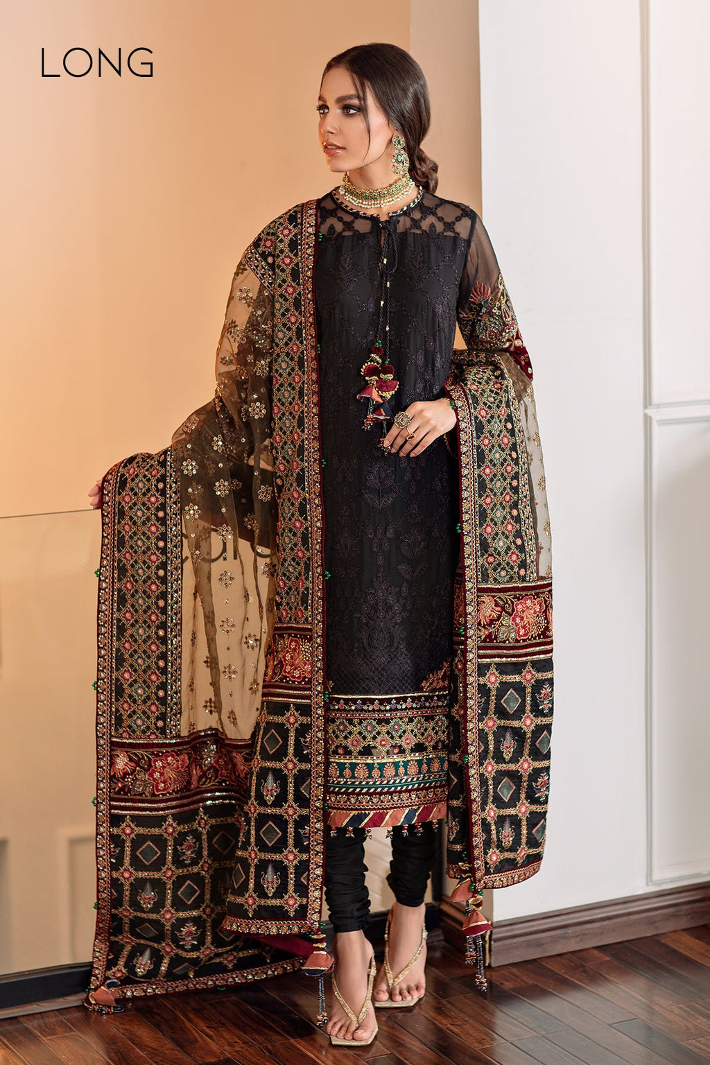 Baroque - Embroidered Chiffon Ch09-04 Stitched