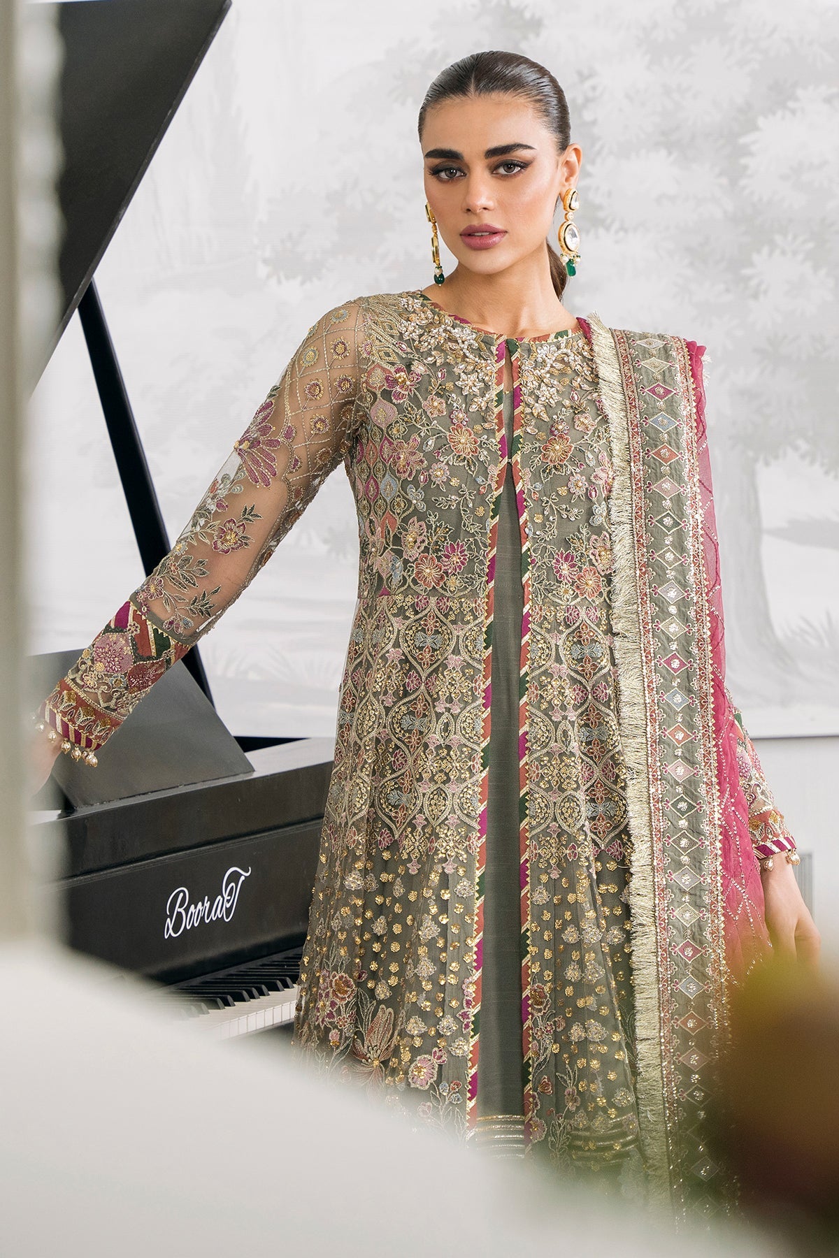 Baroque - Embroidered Net Ch12-02 Unstitched
