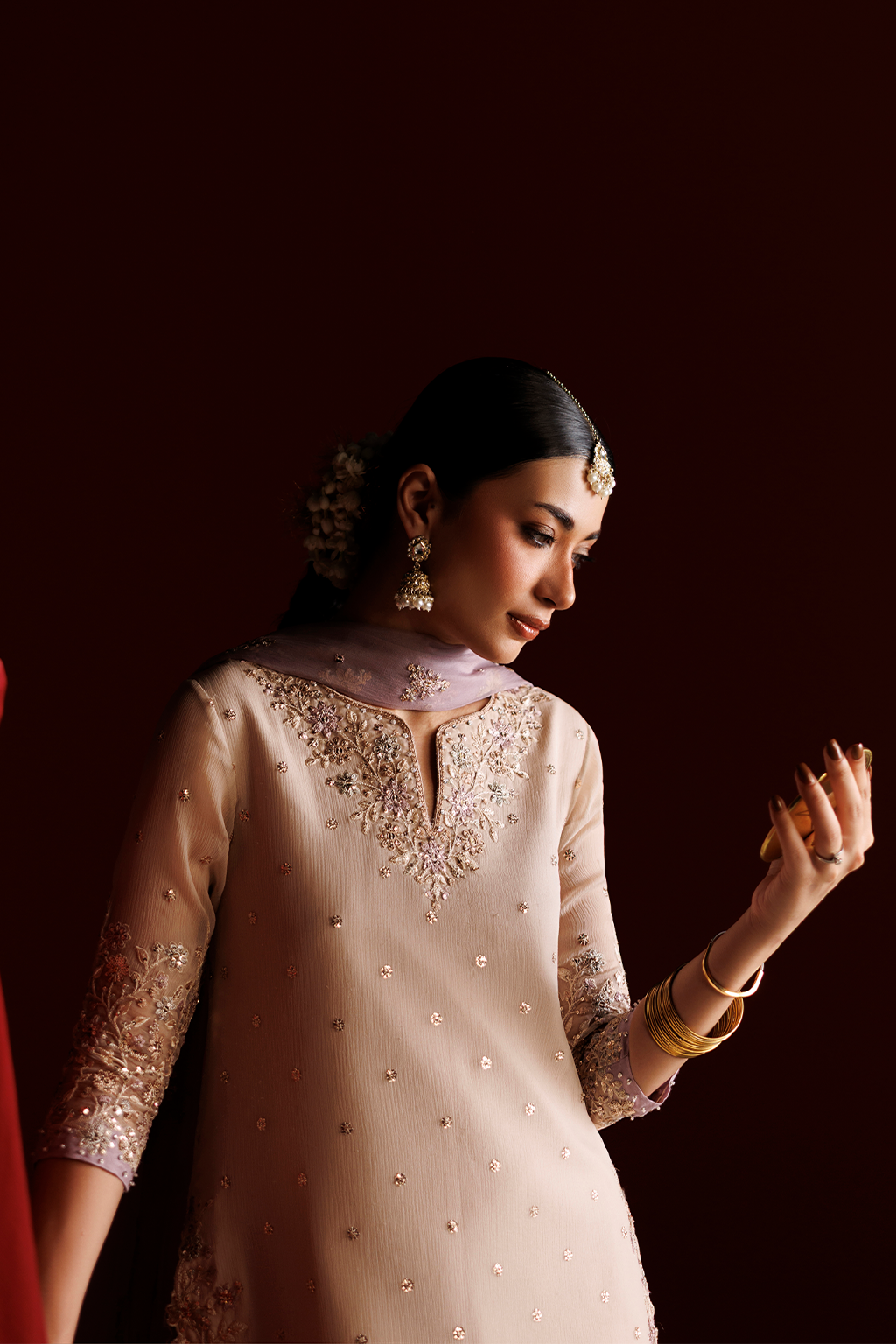 Iznik - Cc-104 Embroidered Chiffon