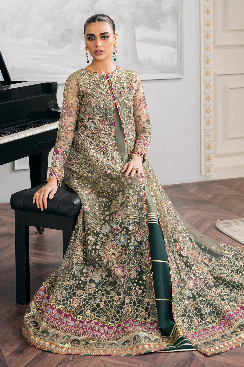 Baroque - Embroidered Net Ch12-02 Stitched