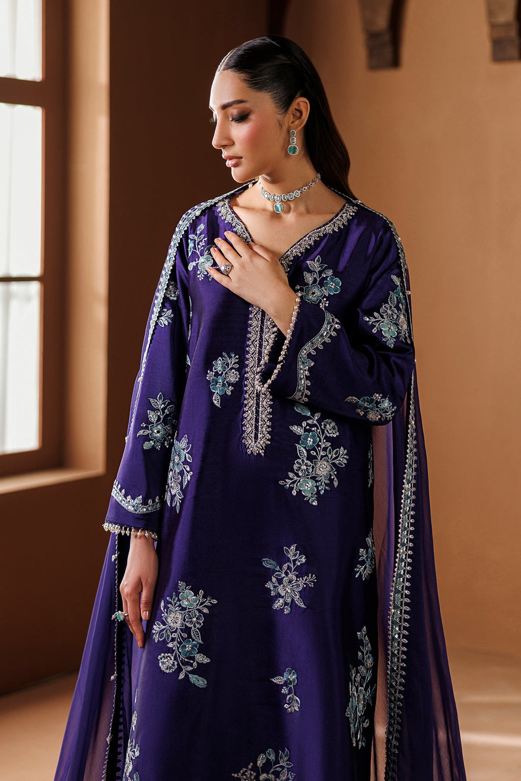 Baroque - Embroidered Sheesha Silk PR-1284