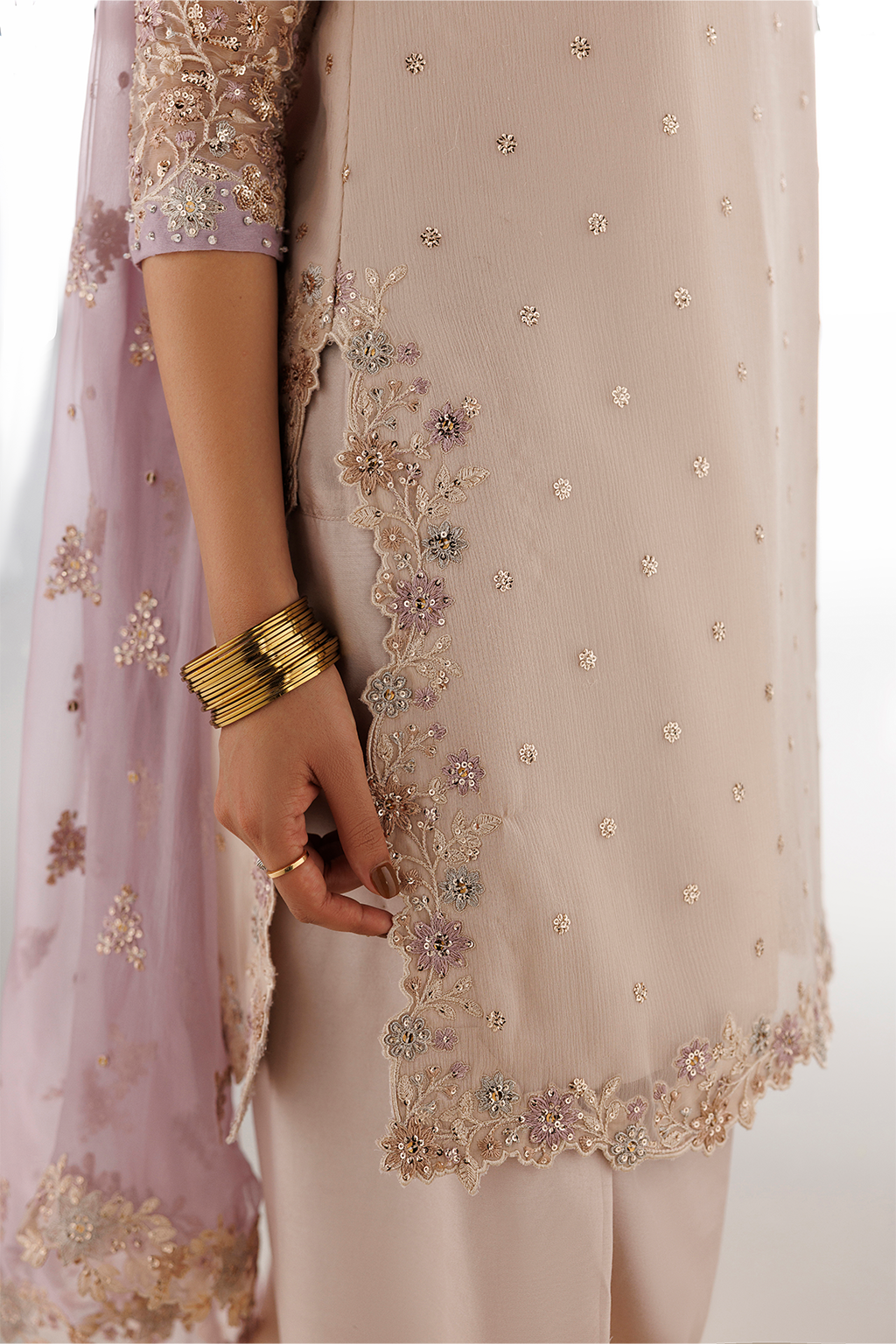 Iznik - Cc-104 Embroidered Chiffon