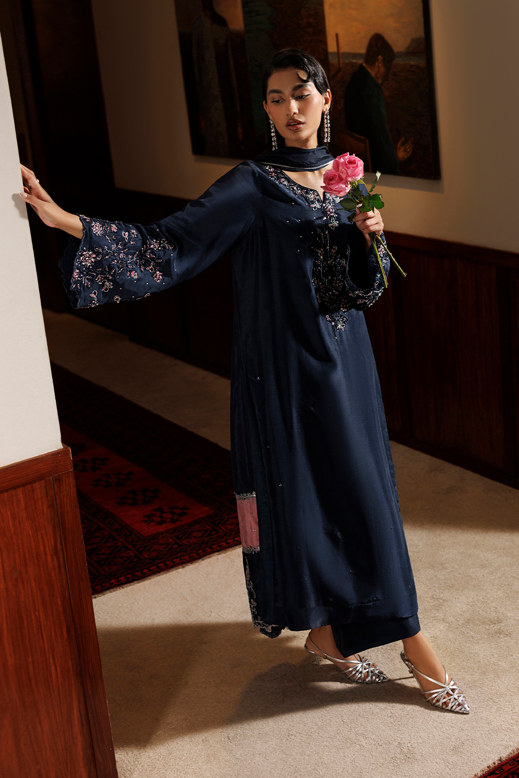 Iznik - Ue-723 Embroidered Ramen Silk