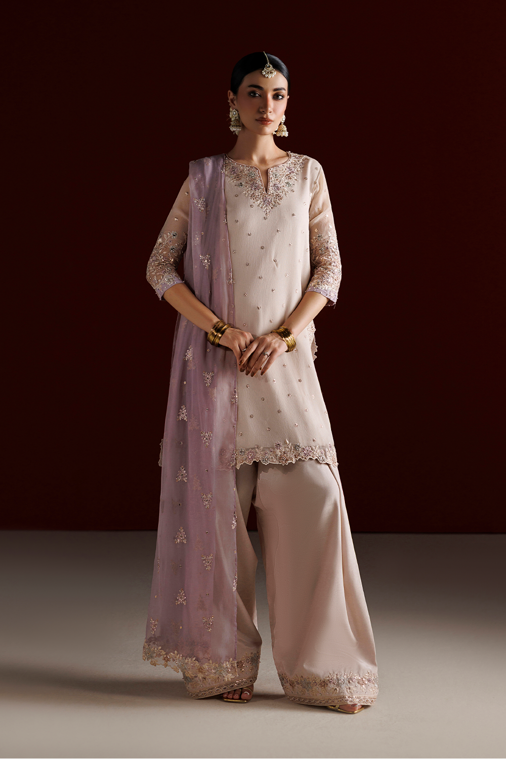 Iznik - Cc-104 Embroidered Chiffon