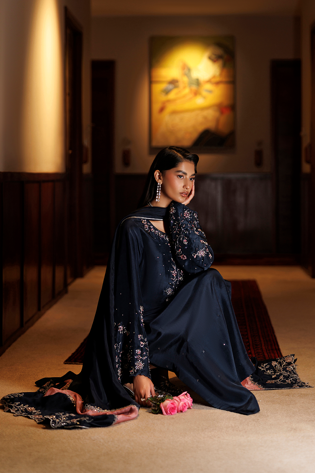 Iznik - Ue-723 Embroidered Ramen Silk