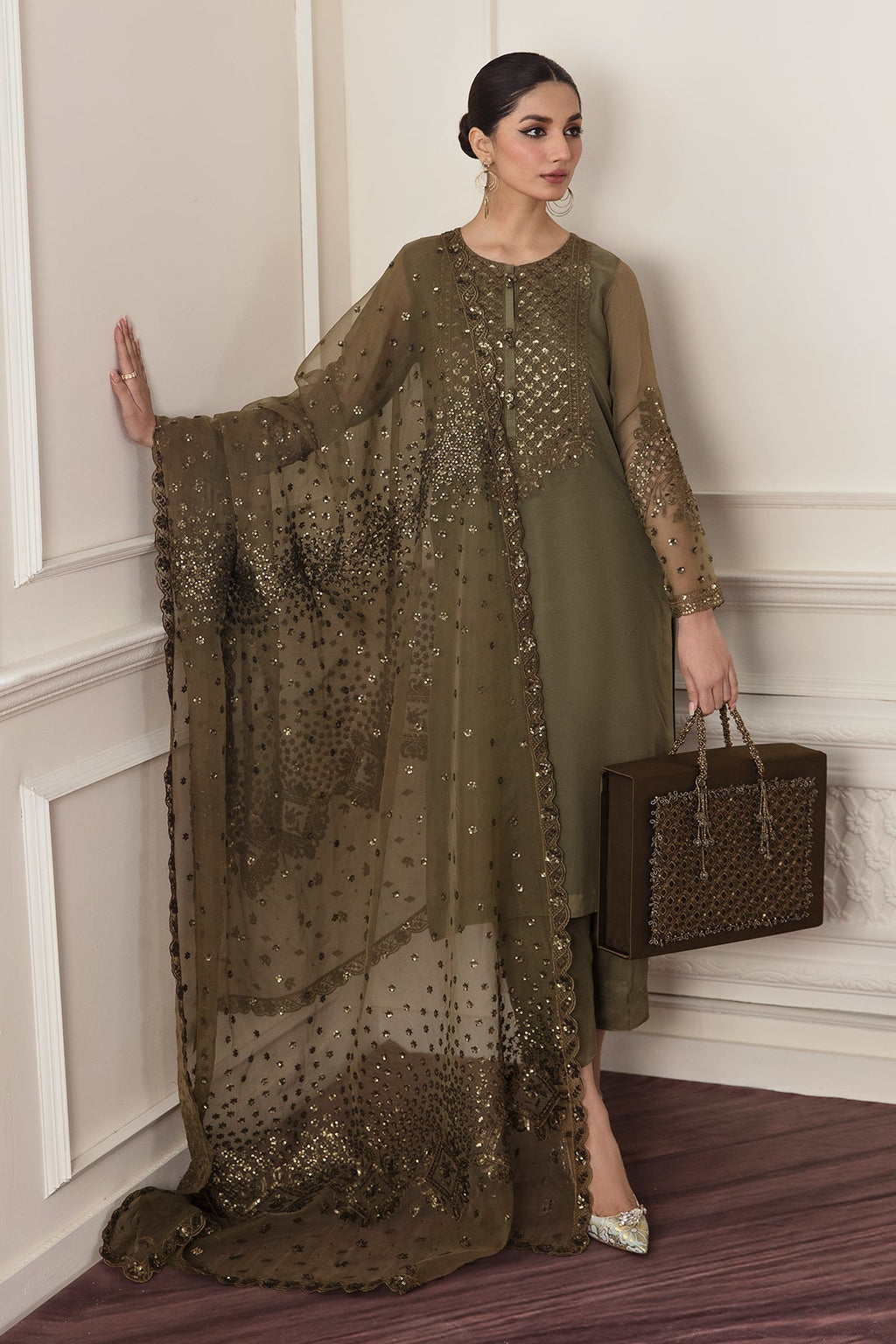 Baroque - Embroidered Chiffon UF-295
