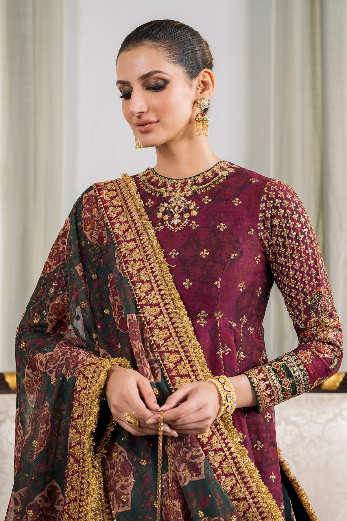 Baroque - Embroidered Chiffon Ch12-03 Unstitched