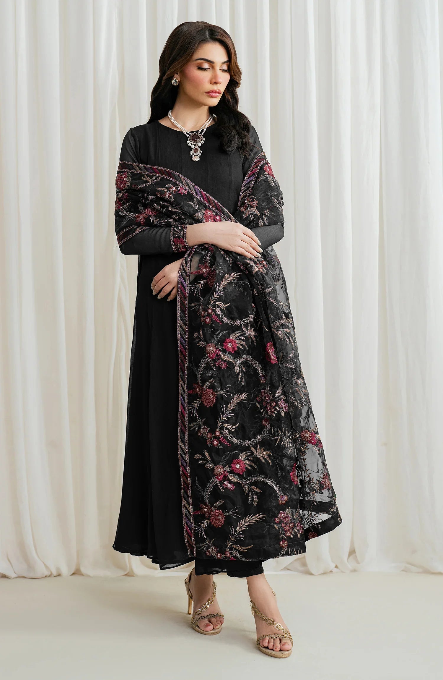 Zarif - ZRF-Emc-07 Embroidered Chiffon