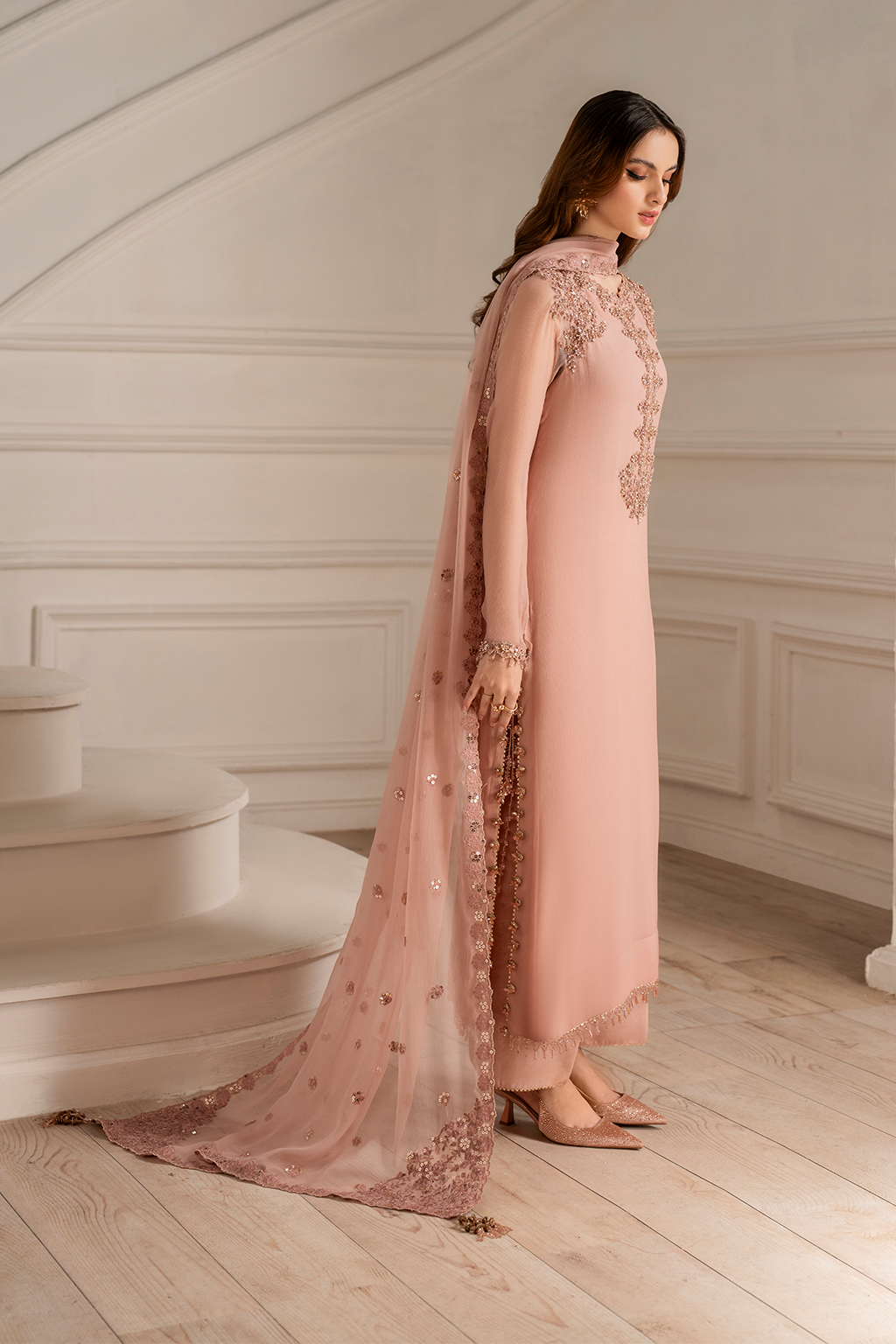 Iznik - Ue-479 Embroidered Chiffon