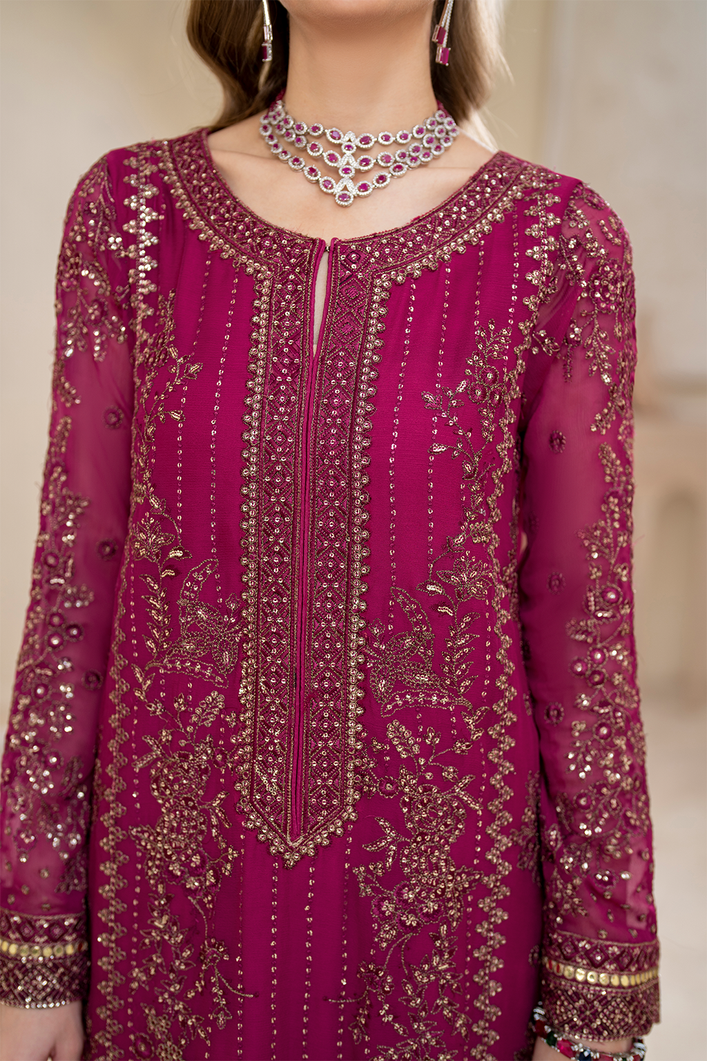Iznik - Cc-45 Embroidered Chiffon