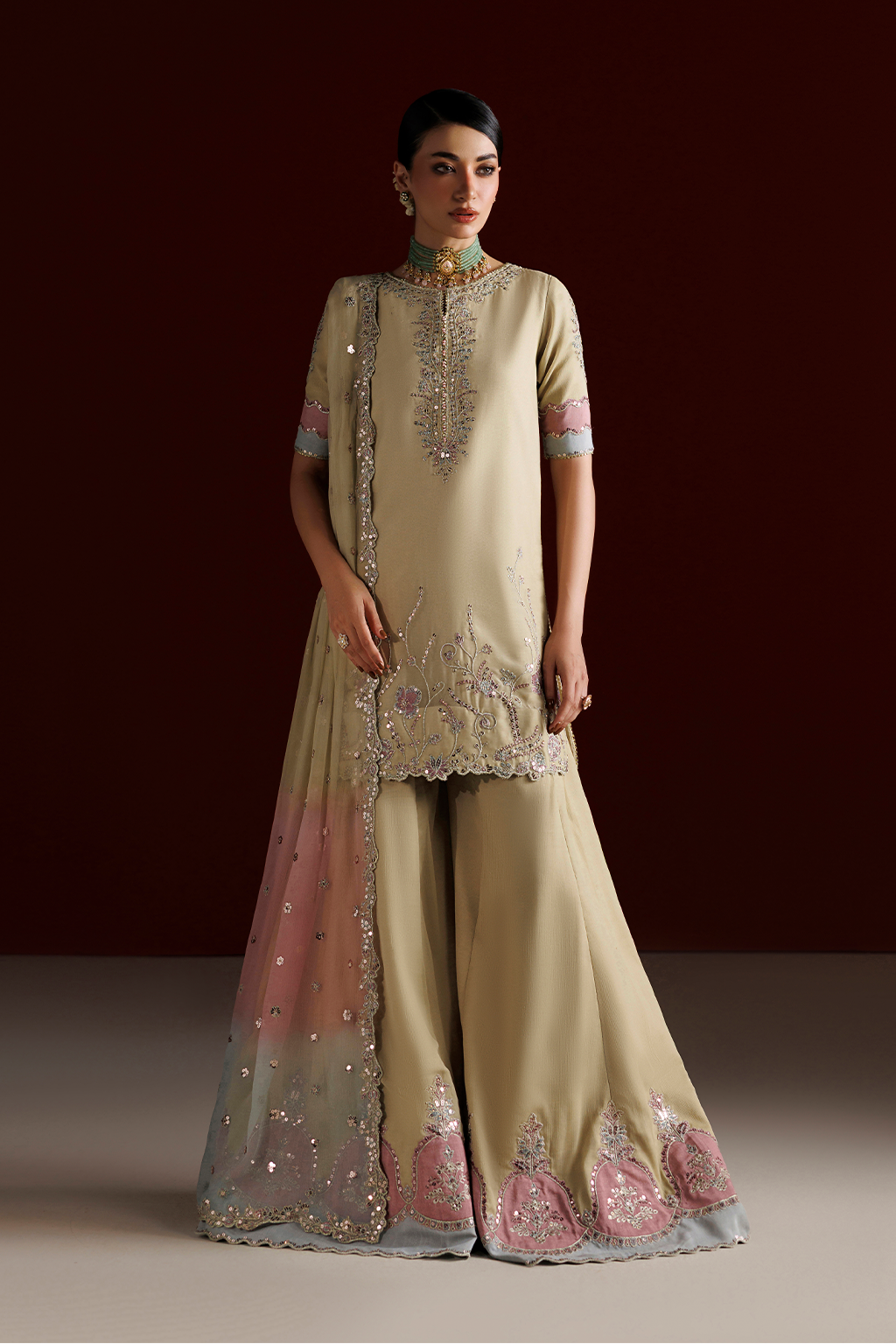Iznik - Cc-108 Embroidered Chiffon