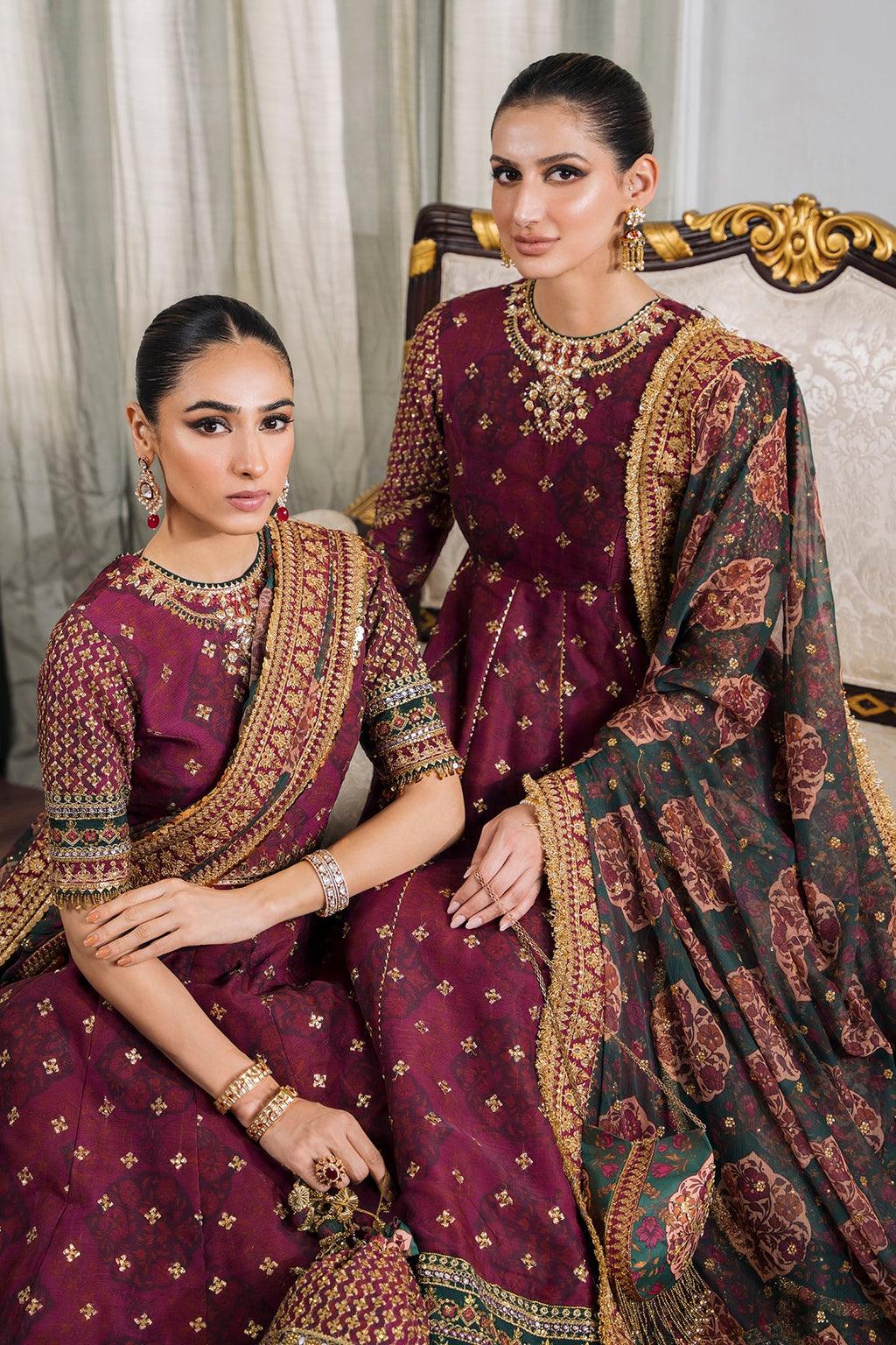 Baroque - Embroidered Chiffon Ch12-03 Stitched