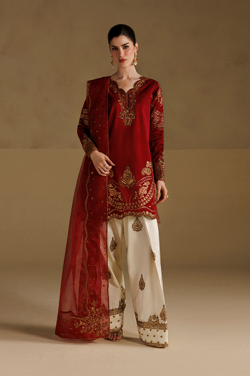 Iznik - Ue-734 Embroidered Ramen Silk