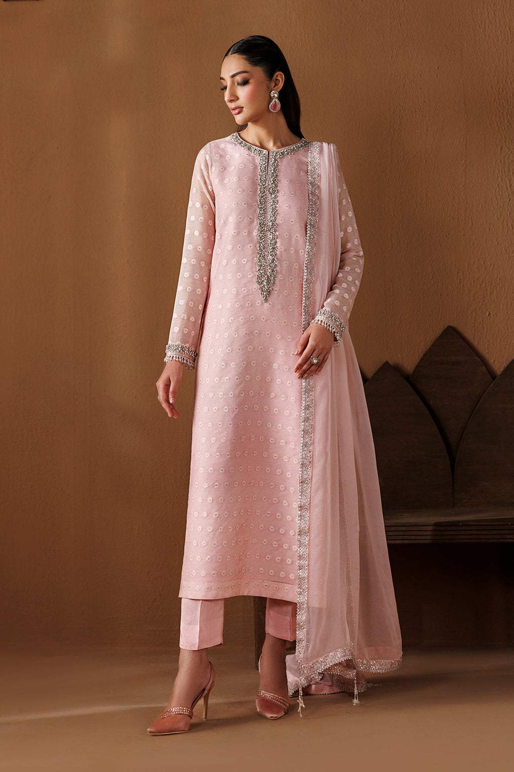 Baroque - Embroidered Cotton Net PR-1286