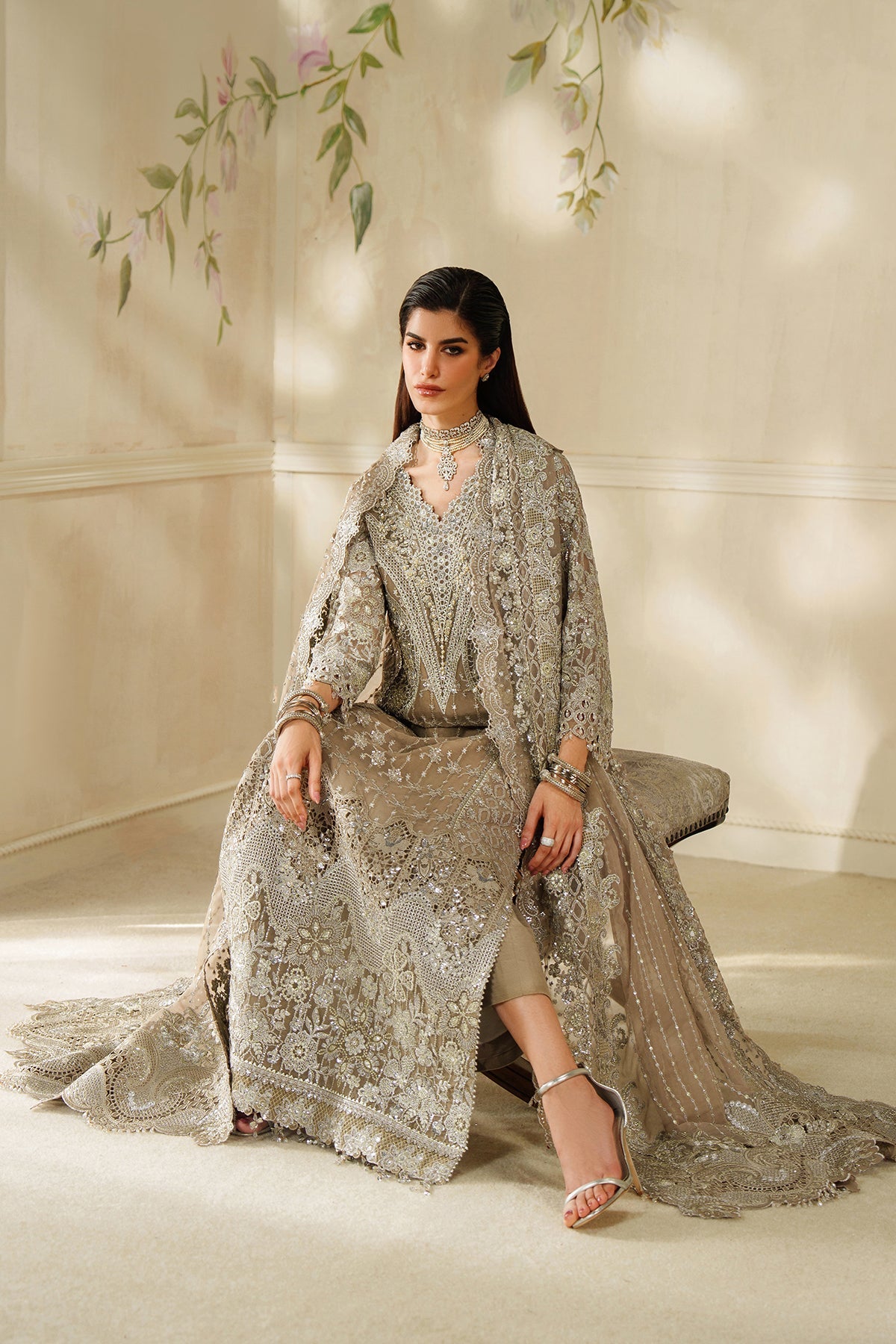 Baroque - Embroidered Chiffon Ch14-08 Unstitched